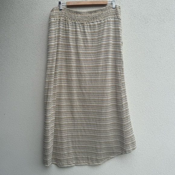 prAna Jasmine Maxi Hi-Low Skirt XL Stone Stripe - Picture 7 of 8